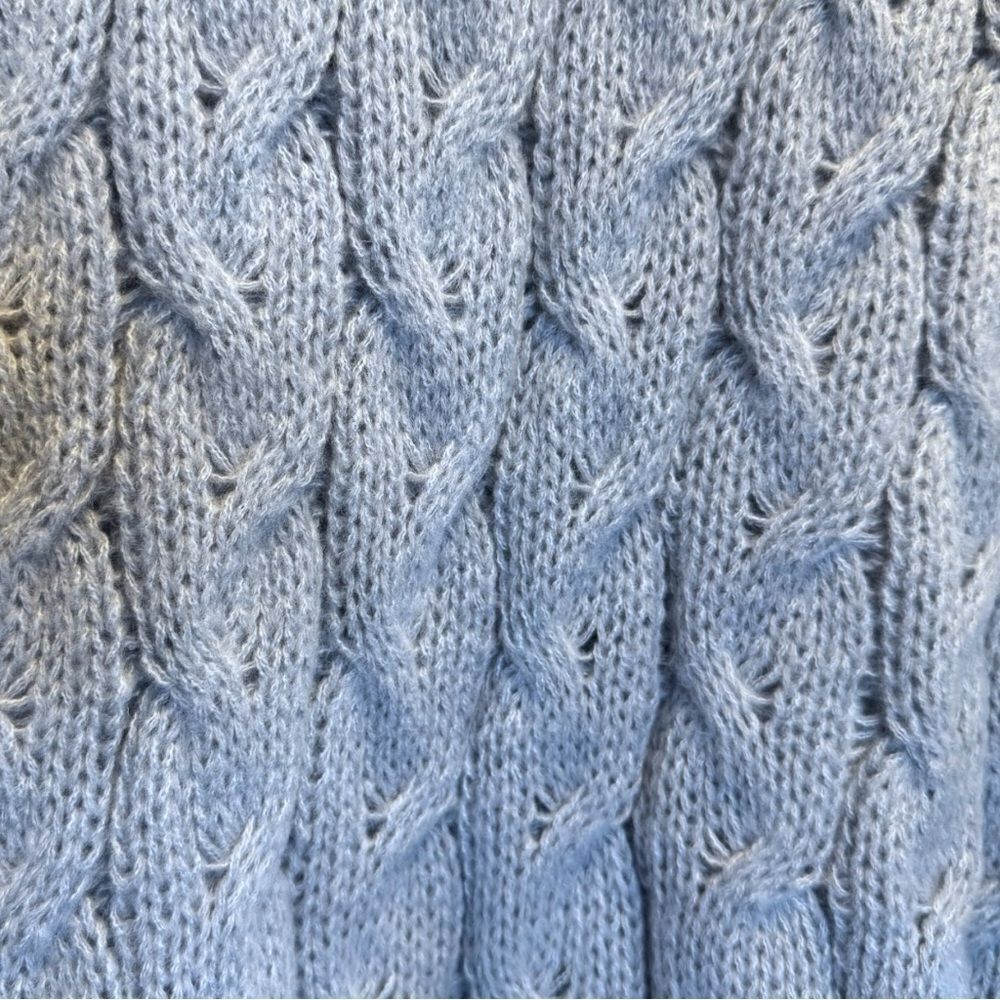 Gray Cable-Knit Hooded Sweater NWT - Woven Right - Picture 13 of 15
